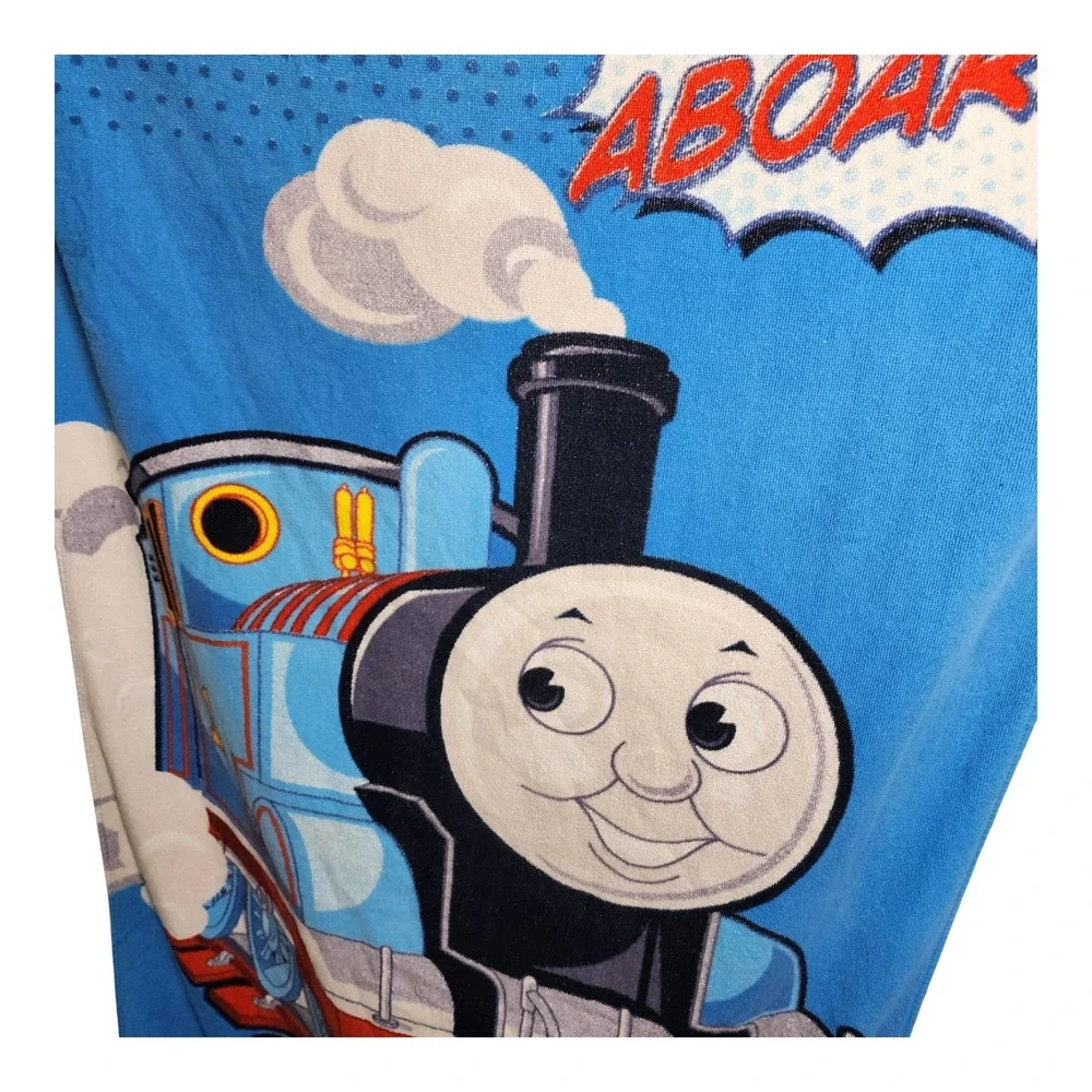 Thomas & Friends All Aboard Blue Beach Towel 2008 Graphic Kids Bath Pool Train